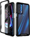 wahhle Motorola Edge 5G UW Case, Built-in Screen Protector, Full Body Shockproof Slim Fit Cover - Black/Clear