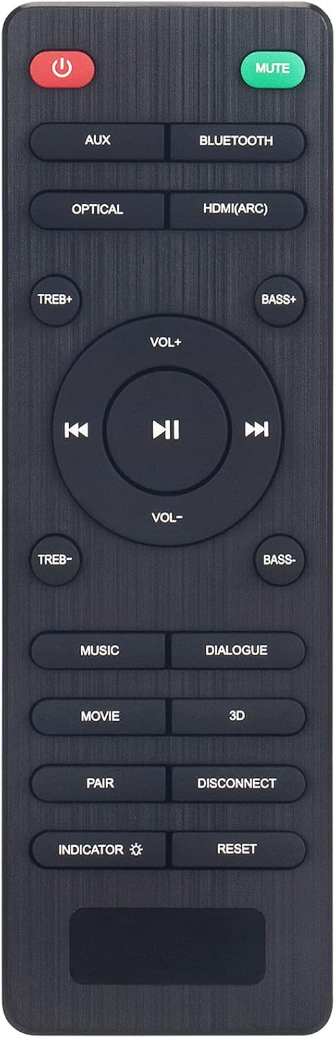 ECONTROLLY Replacement Remote Control Work for Pheanoo 2.1 CH Soundbar D5 Sound Bar