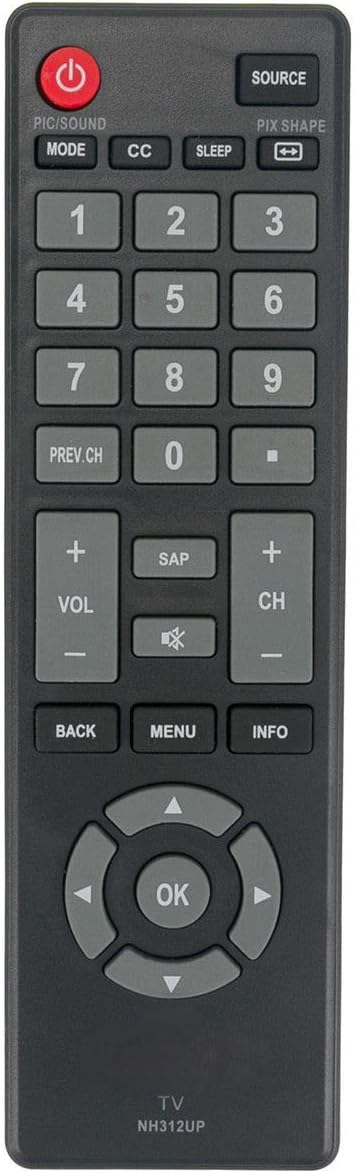 NH312UP Remote Control for Sanyo LCD LED HDTV TV Models FW55D25F FW40D36F FW43D25F and More