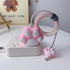 3D Cute Cartoon Charger Protector Case - Compatible for Apple 20W USB-C Power Adapter and Lightning Cable (Pink Cat's Claw)
