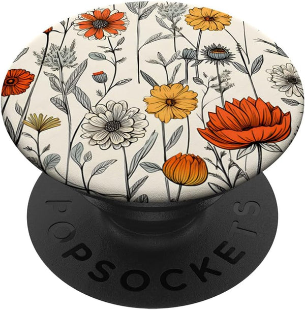 Floral Boho Flower Garden PopSockets Swappable PopGrip