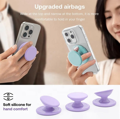 Generic Package). Magnetic Phone Grip Kickstand - Compatible with Magsafe,iPhone, Samsung and Devices with Magnetic