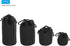 PATIKIL Camera Lens Bag Set - 4 Pcs Drawstring Lens Pouch with Thick Protective Neoprene, Lens Case for DSLR Camera Lens