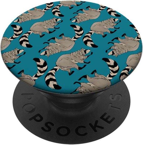 Raccoon Pattern Trash Panda Forest Animal Lover PopSockets Standard PopGrip