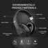 OYEALEX Active Noise Cancelling Over Ear Bluetooth Headphones with Microphone, Deep Bass, Foldable for Online Class