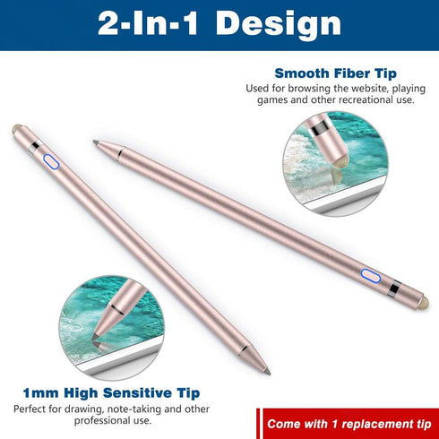 TiMOVO Rose Gold Stylus Pen for iPad, Apple Pencil for 2018-2024 iPad 10/9/8/7/6th Gen, iPad Pro, iPad Air 3/4/5/6th,