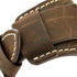 Compatible with Fitbit Versa 2 Bands, Genuine Leather Cuff Bracelet Replacement Strap for Men Women (Coffee)