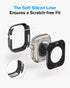 amBand Metal Case for Apple Watch Ultra 2/49mm: Rugged Bumper, 9H Tempered Glass, Ceramic-Like Back, Waterproof, Matte