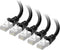 Cable Matters 10Gbps 5-Pack Snagless Shielded Cat 6A Ethernet Cable - 5ft,