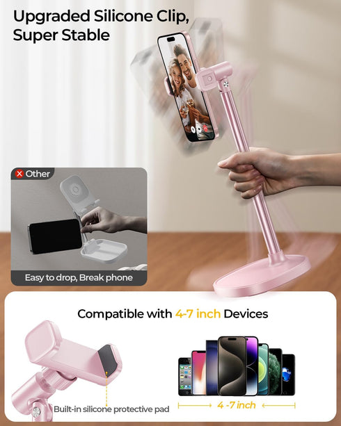 DIMONCOAT 17 16 15 Cell Phone Stand for Desk, Stocking Stuffers Gifts for Teens Girls Boys AdultsPhone Holder Angle