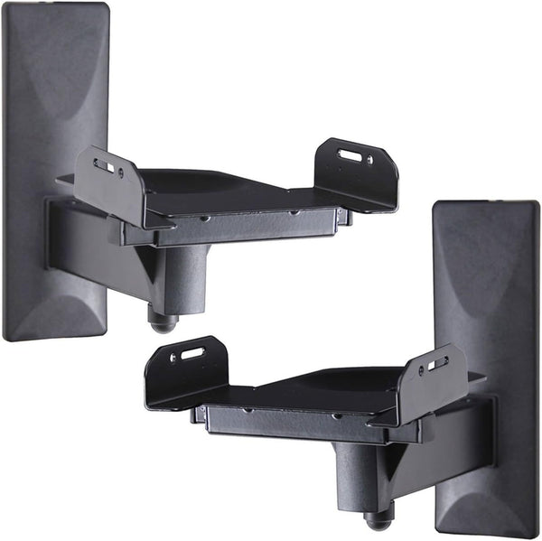 VideoSecu One Pair of Side Clamping Bookshelf Speaker Mounting Bracket with Swivel and