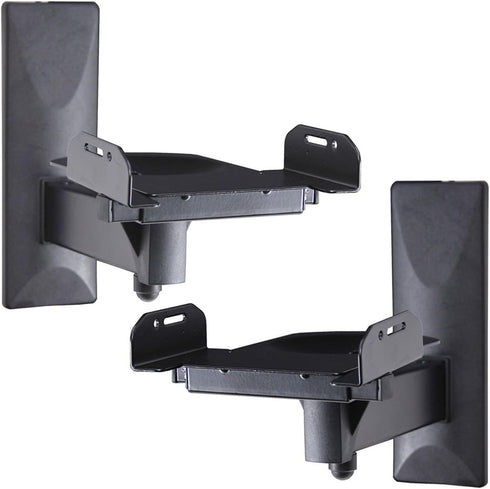 VideoSecu One Pair of Side Clamping Bookshelf Speaker Mounting Bracket with Swivel and