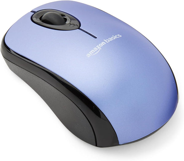 Amazon Basics 2.4 GHz Wireless Optical Computer Mouse with USB Nano Receiver, Portable, Easy