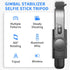 Gimbal Stabilizer for Smartphone with Retractable Selfie Stick and Tripod, 1-Axis Multifunction Remote Rotation
