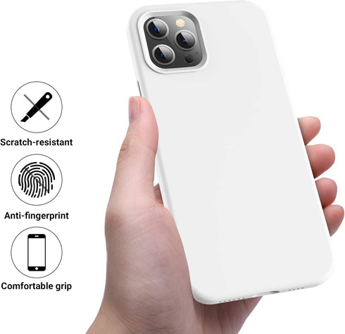 OTOFLY iPhone 12 Pro Max Case 6.7 inch (2020), Silky and Soft Touch Series, Premium Liquid Silicone Rubber Full-Body