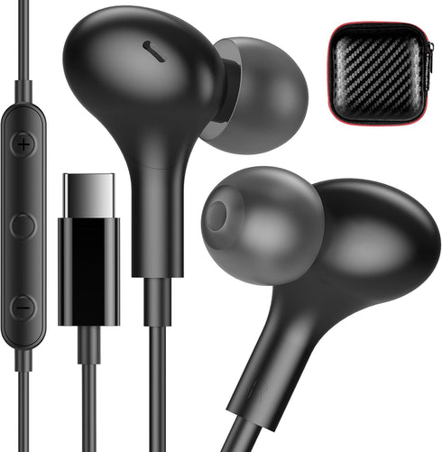 USB C Headphones for Apple iPhone 15 Plus, iPad/Google Pixel 8 8A 7 Pro 7A/Samsung Galaxy S24 S23 S22 S21 Ultra, Wired