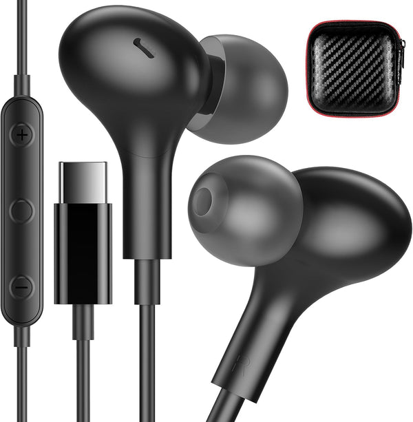 USB C Headphones for Apple iPhone 15 Plus, iPad/Google Pixel 8 8A 7 Pro 7A/Samsung Galaxy S24 S23 S22 S21 Ultra, Wired