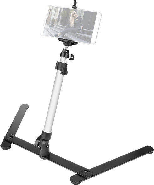 ChromLives Photo Copy Stand Pico Projector Stand with Phone Clamp Overhead Phone Mount