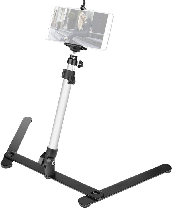 ChromLives Photo Copy Stand Pico Projector Stand with Phone Clamp Overhead Phone Mount
