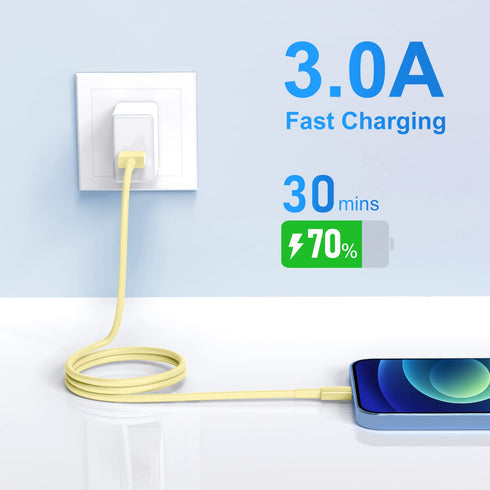 Original 2023 Upgraded iPhone Charger Cord, 3-Pack 6ft MFi Certified USB A Charging Cable for iPhone 13/12/11