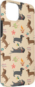 Dachshund Mom Doxie Lover Flower 15 Dachshund Pattern Sausage Dog Lover Wiener Flower Pattern Case for iPhone Plus