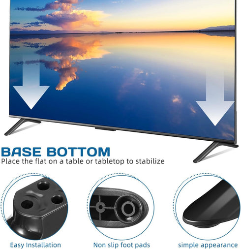 Mipcase 40 Inch Universal Tv Stand Legs Replacement Base for Flat Screen Tvs up to with Screws Stable Mount for Living