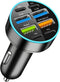 8 Ports 66W Car Charger - 12-24V Super Fast Charging with USB 3.1A PD&QC 3.0 for All Smartphones