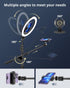 UBeesize 12" Selfie Ring Light with Stand and Overhead Phone Mount, 62" Tripod for Video Recording