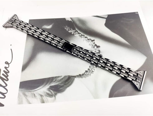 Bands Compatible with Fitbit Versa 2/Versa Lite/Versa - Women Replacement Metal Rhinestone Bling Bracelet
