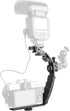 ChromLives Camera L Bracket Mount Video Grip L-Bracket with Dual Flash Cold Shoe Mount 1/4'' Tripod Screw, Heavy Duty Padded Hand Grip for DSLR Camera Camcorder (Updated)