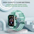 Clear Watch Band for Apple Watch 42mm 44mm 45mm, Transparent Crystal Bumper Case Compatible
