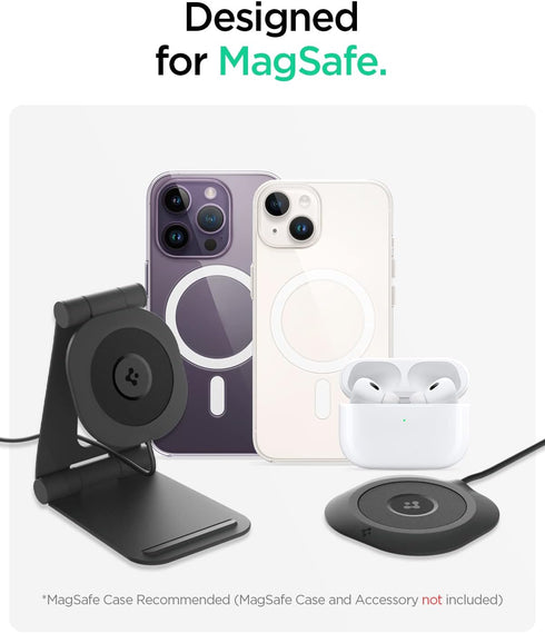 Spigen ArcField (MagFit) Magnetic Wireless Charger for iPhone 15/14/13 Pro Max Plus Mini 12 Pro Max, Fast Charging Pad