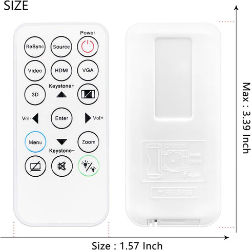 Remote Control for Optoma HD28HDR HD39HDR OTX447 S310E S315 S316 W310 DW346 DX345 DX346 H112E H182X OSW816 OTS413 OES913 OAX167 ONX715 OSX825 Projectors