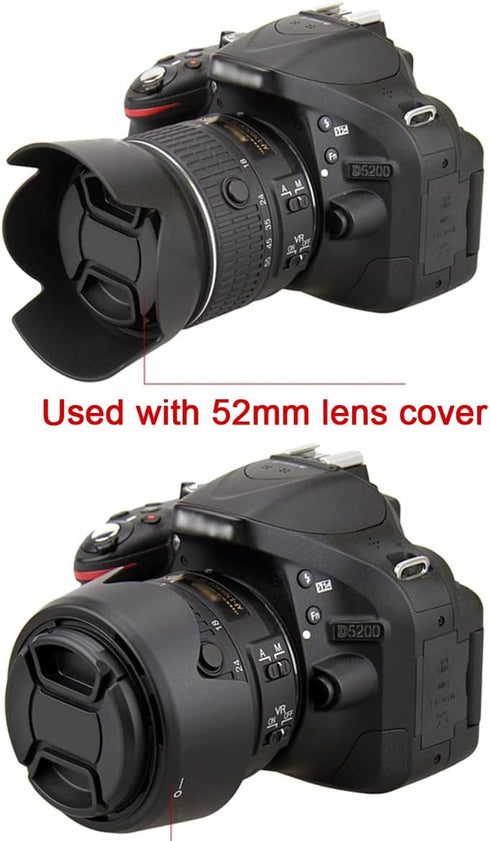 Camera Lens Hood Compatible for Nikon D3500 D7500 D850 w/ AF-S NIKKOR 50mm f/1.4G & 50mm F1.8G (Replace HB-47)