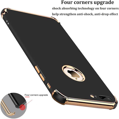Compatible for iPhone 8 Plus Case, Ultra Slim Flexible Elegant Matte Cover, Black