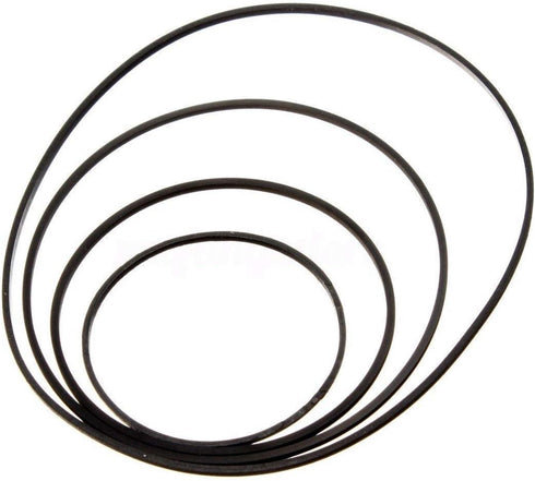Rubber Belt DVD/CD Cassette Recorder Repair, Maintenance Mix Cassette Rubber Square Belt, Black (60PCS)