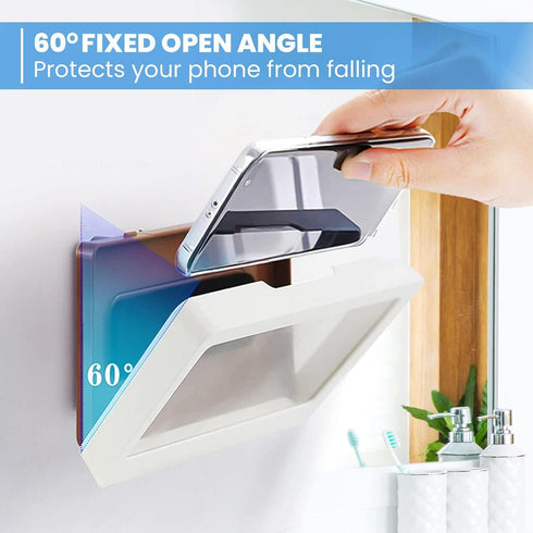 Shower Phone Case Holder, Waterproof Upgraded Phone Shower Holder, Wall Mount Bathroom Accessory