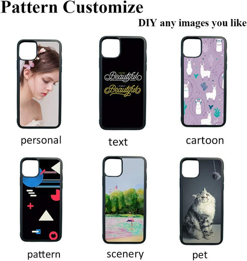 JUSTRY 5 PCS Sublimation Blanks Phone Case, Black Soft Rubber Anti-Slip Shockproof Cover for iPhone 11 Pro Max
