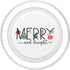 Merry and Bright Merry Christmas Graphic Holiday PopSockets PopGrip for MagSafe