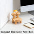 JLEivvi Cute Dog Wooden Phone Stand Mini Desktop Holder for All Mobile Phones, Adorable Home Office Decor Accessories
