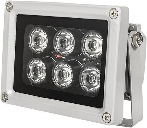 Night Vision IR Illuminators, 940nm Invisible 6-LEDs Infrared Light, IP65 Water-Resistant Outdoor Floodlight for