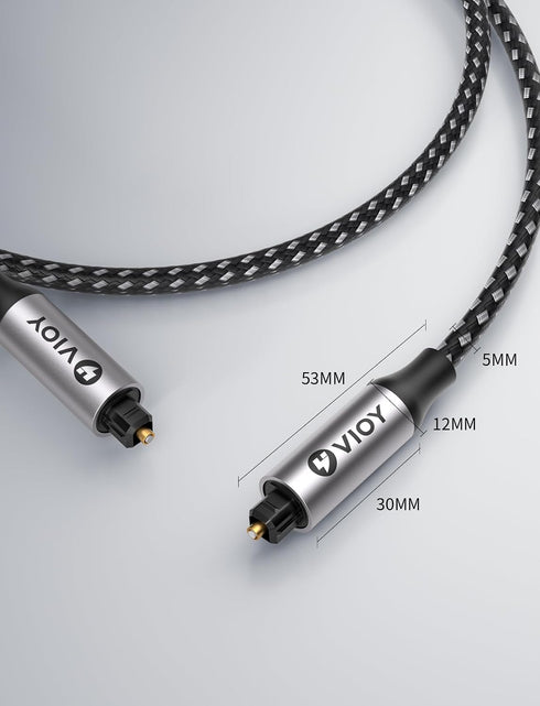 15 PS4 VIOY Optical Audio Cable FT, Long Digital Fiber Optic Audio Cable, Braided S/PDIF Adat Optical Cord