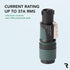 Neutrik NL4FXX-W-S (4pk) 4-Pole speakON Cable Connector, Green Bushing Screw Terminal Assembly