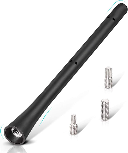 Eightwood Car Radio Rubber Antenna Mast 7 inch FM AM Universal Roof Mount