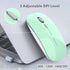 Uciefy Q5 Slim Rechargeable Wireless Mouse, 2.4G Portable Optical Silent Mouse with USB Receiver and Type C Adapter