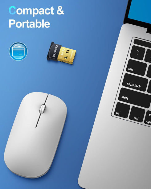 ZEXMTE USB Bluetooth Adapter for PC, 5.4 Bluetooth Dongle, Long Range Transmitter & Receiver for Desktop and Laptop
