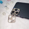 2 Pack Gold Camera Lens Cover Compatible with iPhone 12 Pro Max, 3D Glitter Bling Diamond Sticker Protector