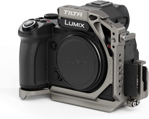 Tilta Half Camera Cage Compatible with Panasonic S5 II/IIX/G8 II, Titanium Gray, Mount Accessories via NATO Rail