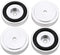 4Pcs Anti Vibration Amplifier Feet, 4010mm Aluminium Alloy Universal Copper Speaker Spikes Pads, Silver