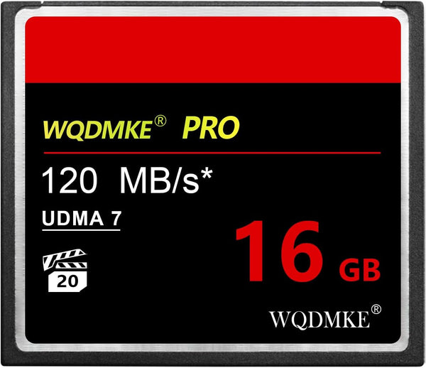 WQDMKE Camera CF Memory Card 16GB UDMA Speed Up to 120MB/s